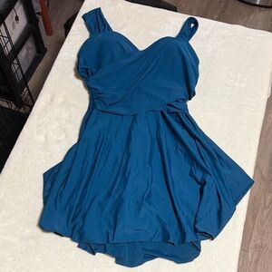 Teal A-Line Swimdress